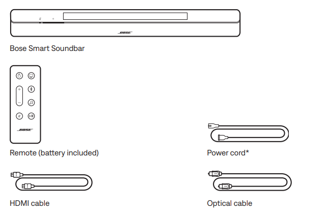 Bose Smart Soundbar-WHAT’S IN THE BOX